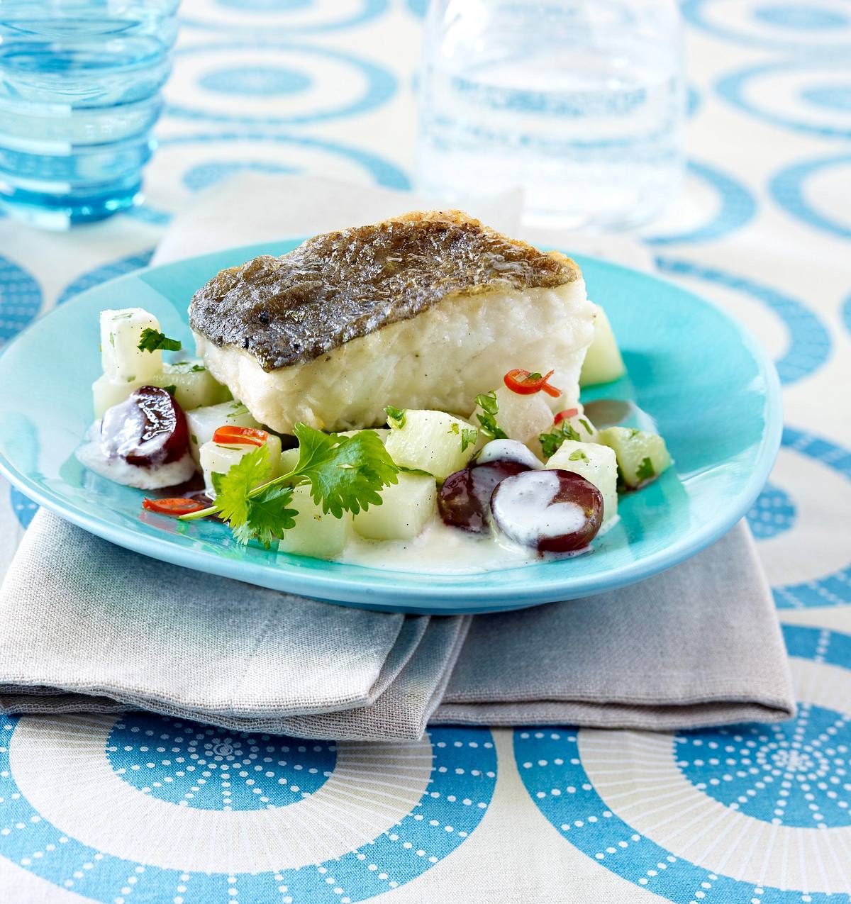 Sauerbraten vom Kabeljau mit Vanille-Kohlrabi Rezept