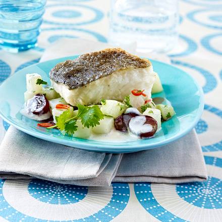 Sauerbraten vom Kabeljau mit Vanille-Kohlrabi Rezept