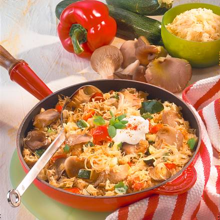 Sauerkraut-Austernpilz-Pfanne Rezept