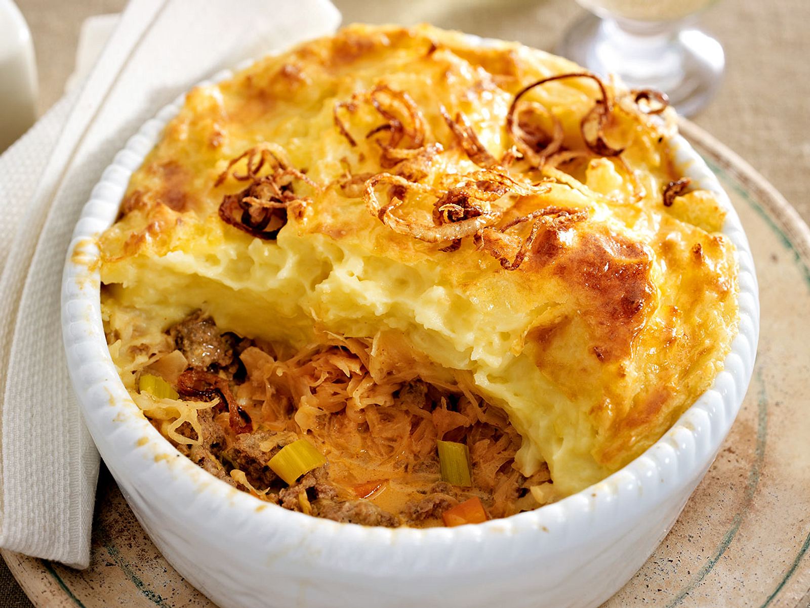 Sauerkraut-Hack-Auflauf mit Püreehaube Rezept | LECKER
