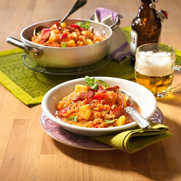 Sauerkraut-Kartoffel-Gulasch Rezept Sauerkraut-Kartoffel-Gulasch Rezept