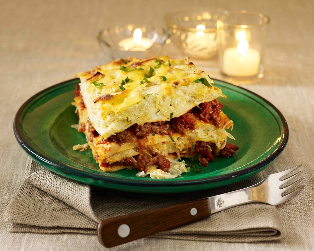 Sauerkraut-Lasagne Rezept