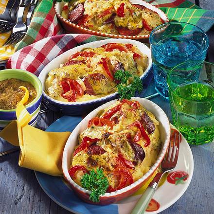 Sauerkraut mit Kräuterrahm-Senfhaube Rezept Sauerkraut mit Kräuterrahm-Senfhaube Rezept