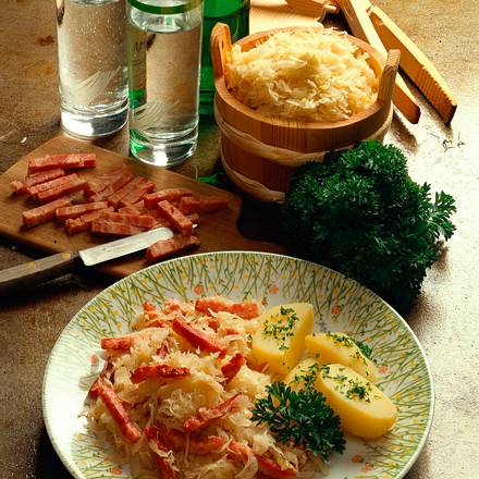 Sauerkraut mit Schinken Rezept