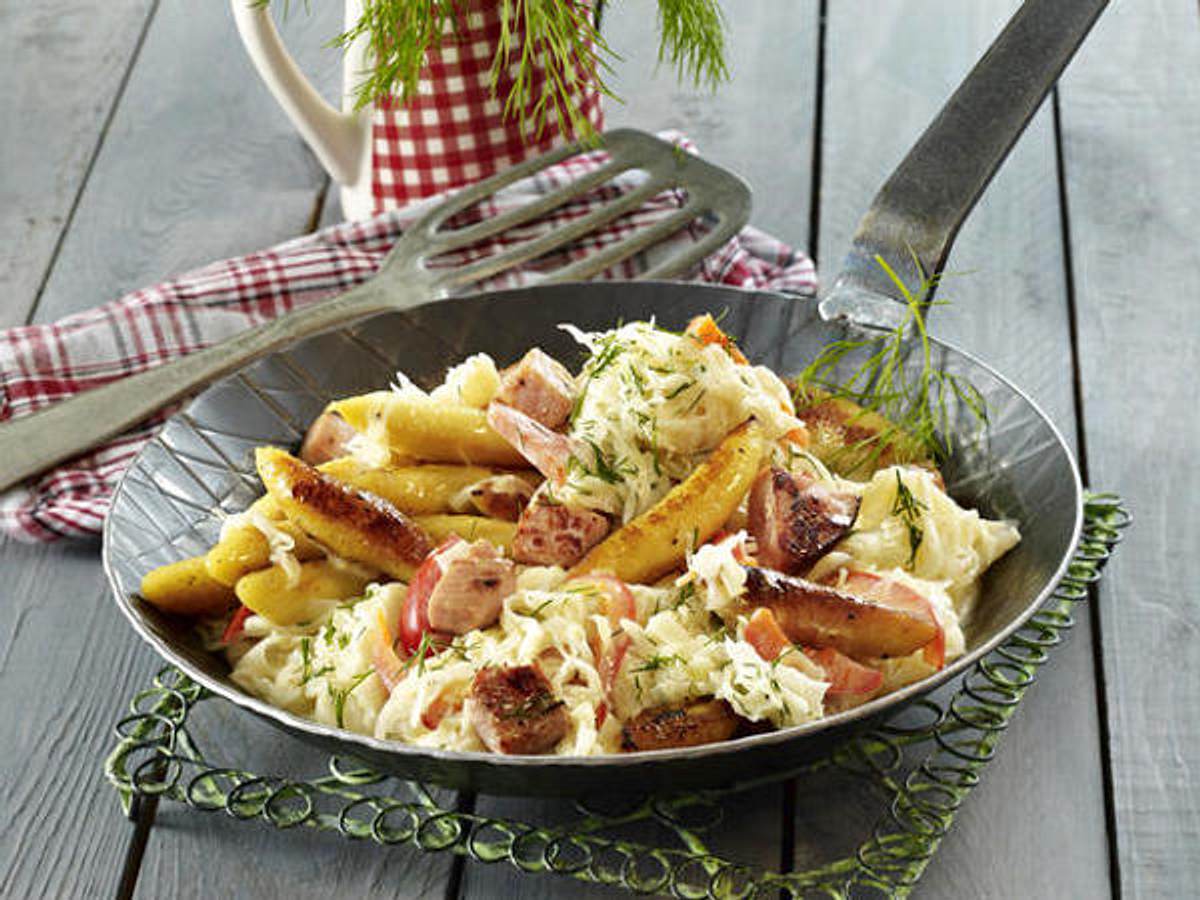 Sauerkraut-Schupfnudel-Pfanne Rezept