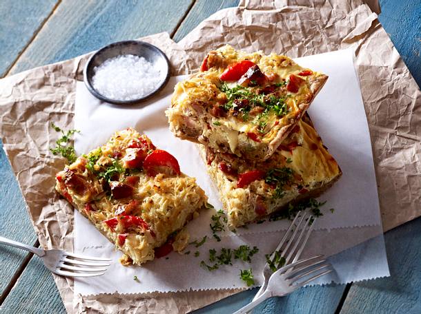 Sauerkrautquiche vom Blech Rezept Sauerkrautquiche vom Blech Rezept