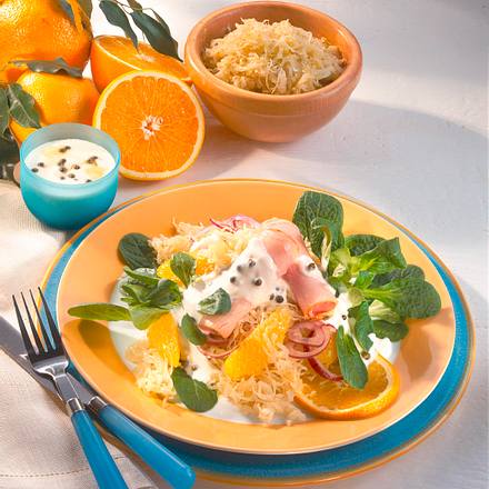 Sauerkrautsalat mit Kasseler Rezept Sauerkrautsalat mit Kasseler Rezept