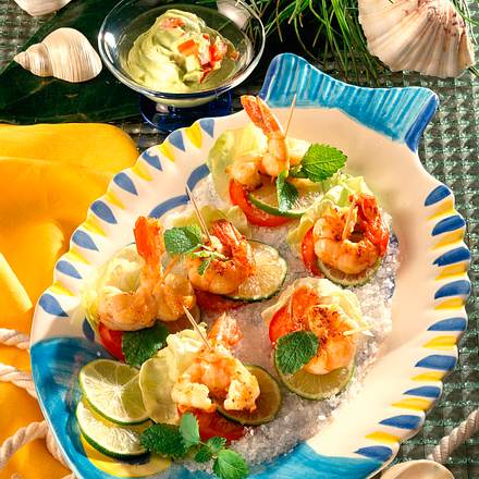 Scampi mit Avocadocreme Rezept Scampi mit Avocadocreme Rezept