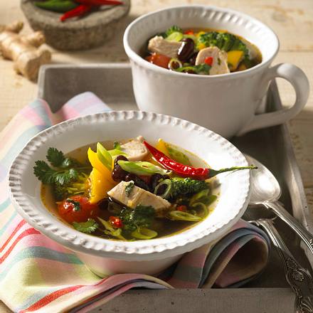Scharfe Hühnersuppe Rezept Scharfe Hühnersuppe Rezept