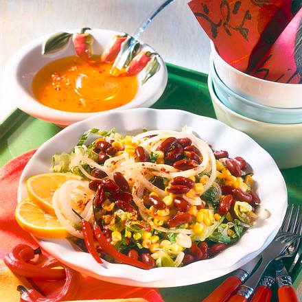 Scharfer Bohnen-Mais-Salat Rezept Scharfer Bohnen-Mais-Salat Rezept