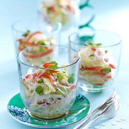 Scharfer Glasnudelsalat mit Gemüse Rezept