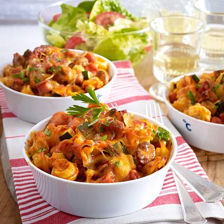 Scharfer Tortellini-Kasseler-Auflauf Rezept