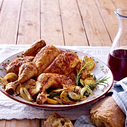 Scharfes Hähnchen mit gebratenen Zucchini Rezept Scharfes Hähnchen mit gebratenen Zucchini Rezept