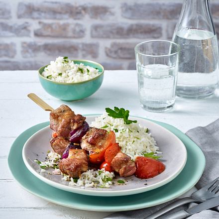 Schaschlik mit Petersilien-Reis Rezept