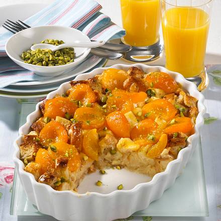 Scheiterhaufen mit Aprikosen und Pistazien Rezept