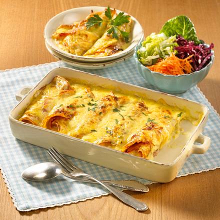 Schinken-Crespelle mit Käsekruste Rezept Schinken-Crespelle mit Käsekruste Rezept