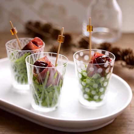 Schinken-Datteln mit Gorgonzola Rezept