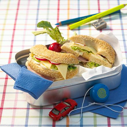 Schinken-Käse-Bagel Rezept Schinken-Käse-Bagel Rezept
