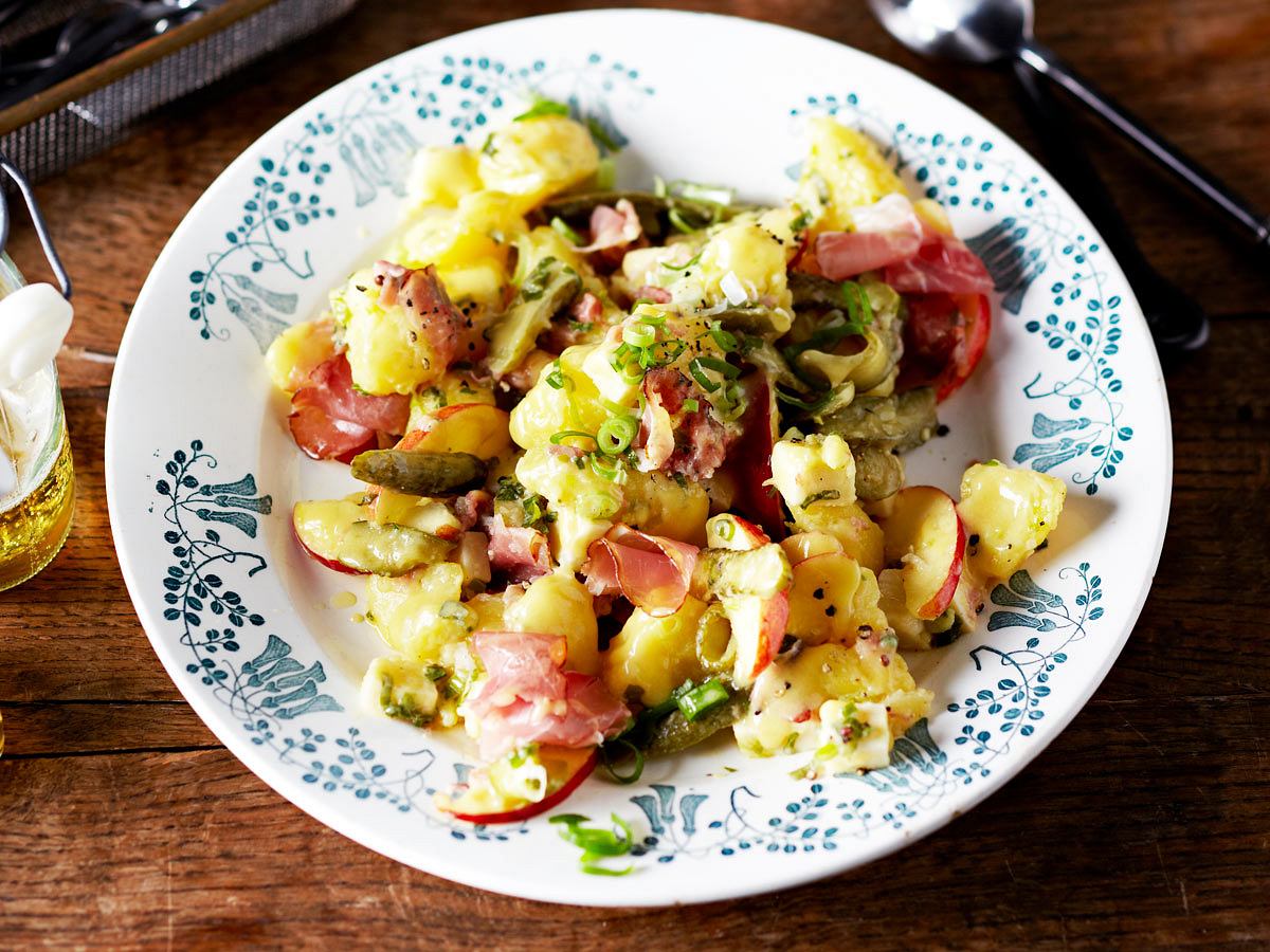 Schinken-Kartoffelsalat mit Bergkäse Rezept