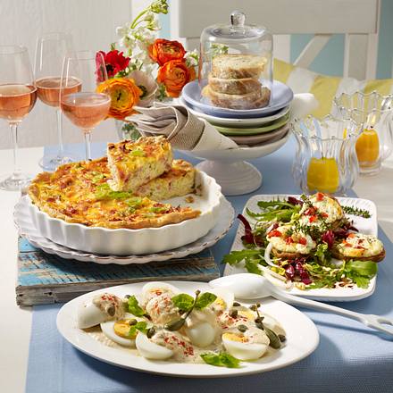 Schinken-Lauchzwiebel-Käse Quiche Rezept Schinken-Lauchzwiebel-Käse Quiche Rezept