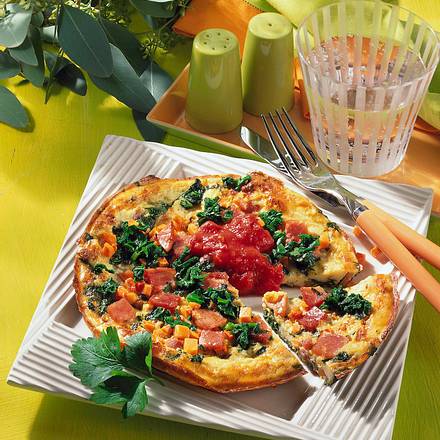 Schinken-Spinat-Omelett Rezept Schinken-Spinat-Omelett Rezept