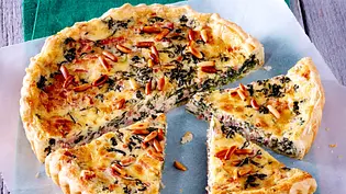 Schinken-Spinat-Tarte mit Frischkäse Rezept - Foto: LECKER @ Bauer Media Group Schinken-Spinat-Tarte mit Frischkäse Rezept - Foto: LECKER @ Bauer Media Group