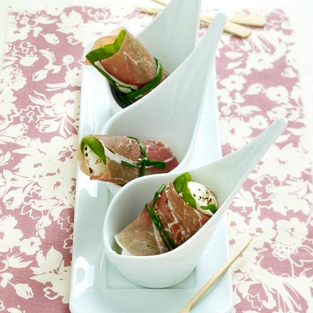 Schinken-Ziegenkäse-Makis (Röllchen) Rezept