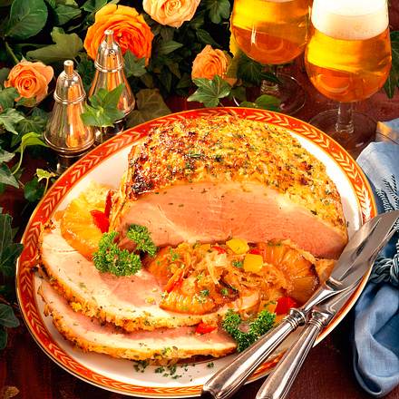 Schinkenbraten mit Ananaskruste Rezept Schinkenbraten mit Ananaskruste Rezept