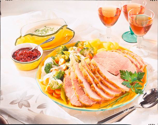 Schinkenbraten mit Senfkruste Rezept Schinkenbraten mit Senfkruste Rezept