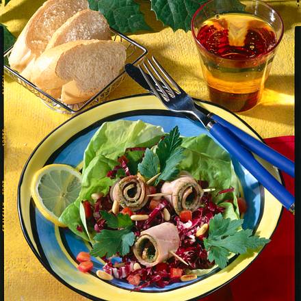 Schinkenröllchen mit Petersilien-Pesto Rezept