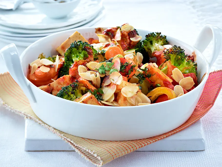 Schmorgemüse mit Tofu Rezept Schmorgemüse mit Tofu Rezept
