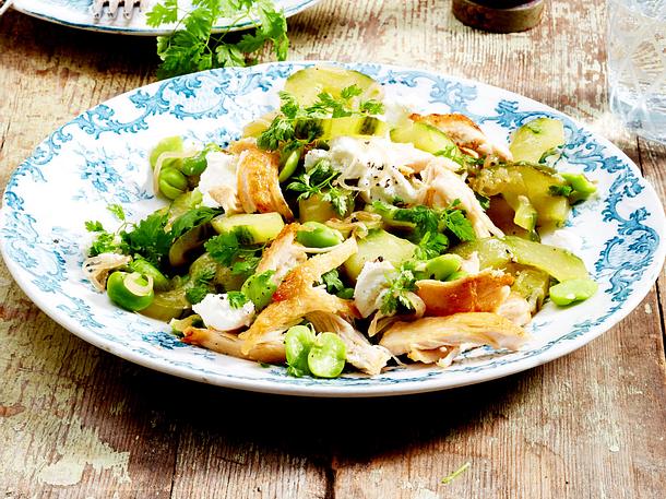 Schmorgurken mit Hähnchen Rezept Schmorgurken mit Hähnchen Rezept