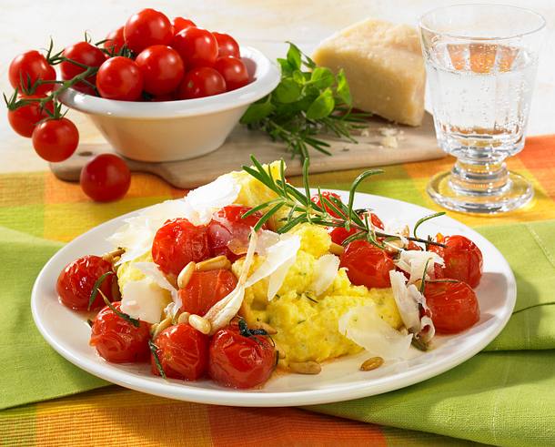 Schmortomaten mit Käsepolenta Rezept