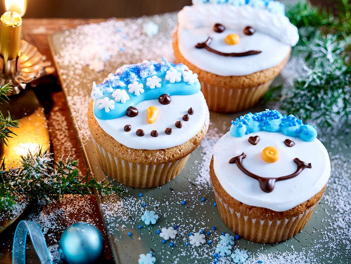 Schneemann-Muffins