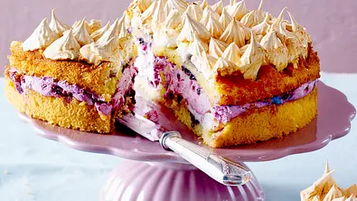 Schneemousse-Zipfeltorte mit Heidelbeersahne Rezept - Foto: LECKER @ Bauer Media Group