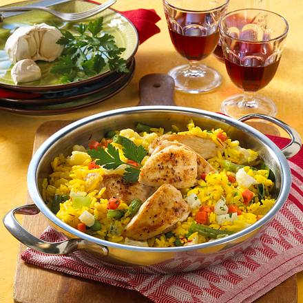 Schnelle Geflügel-Paella Rezept Schnelle Geflügel-Paella Rezept