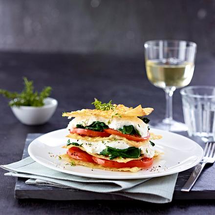 Schnelle Gemüselasagne mit Blattspinat Rezept