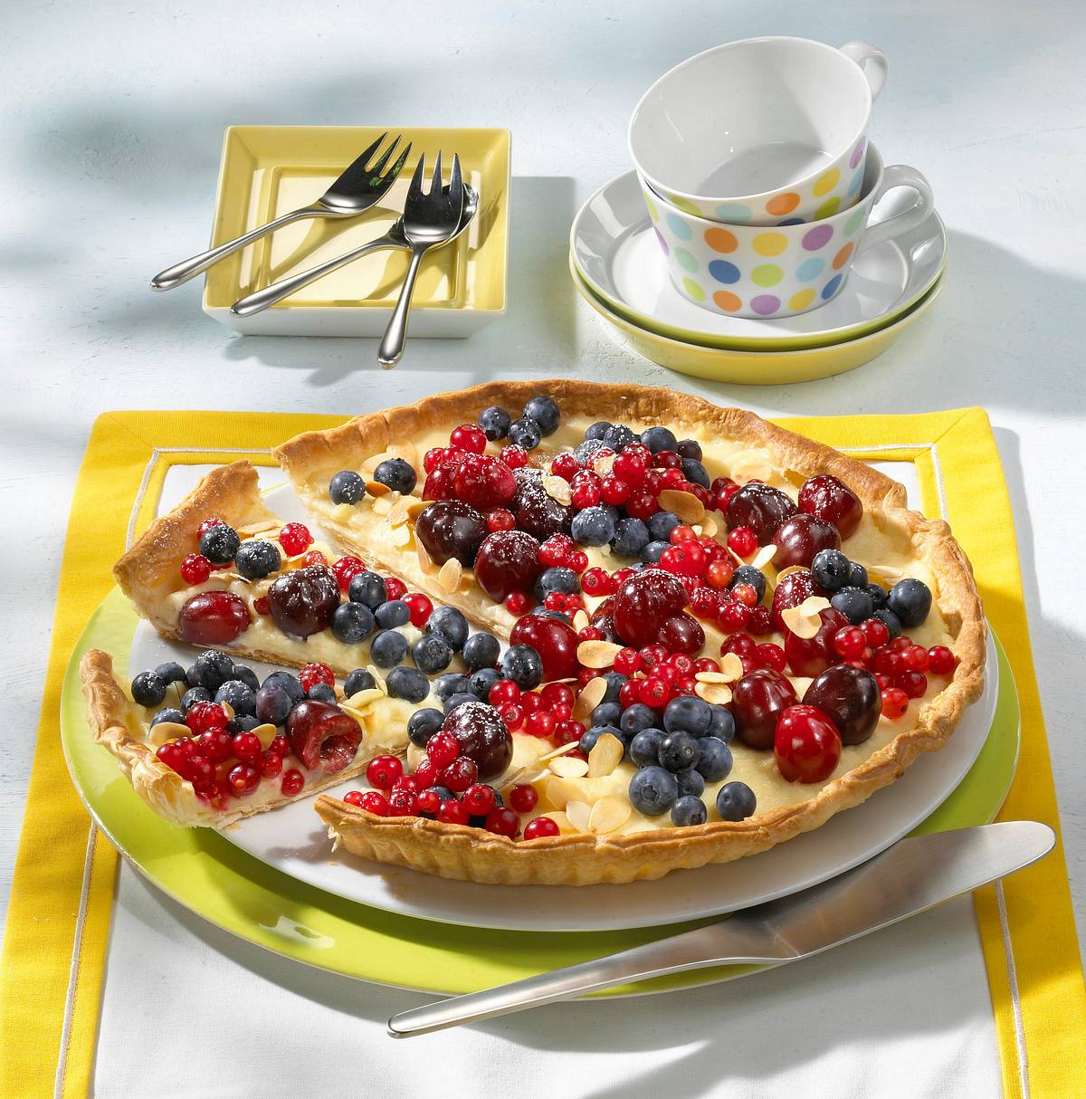 Schnelle Pudding-Obst-Tarte Rezept