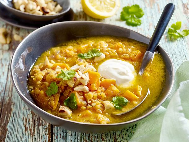 Schneller Linsen-Süßkartoffel-Eintopf Rezept