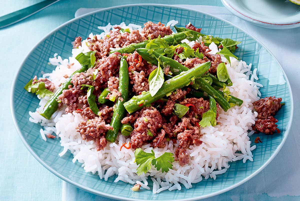 Schnelles Chilihack mit grünen Bohnen Rezept