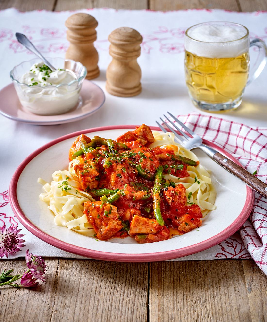 Schnelles FiletGulasch mit Bohnen Rezept LECKER