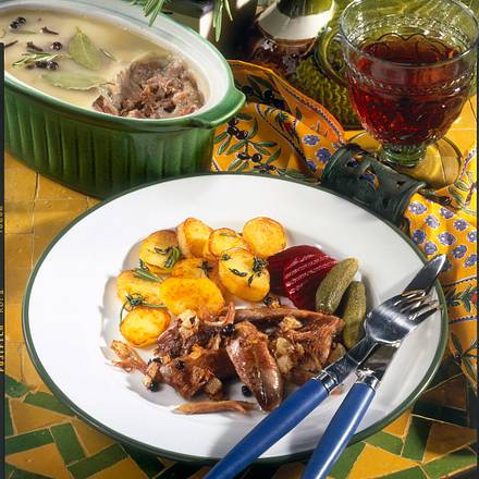 Schnelles Gänserillettes mit Bratkartoffeln Rezept Schnelles Gänserillettes mit Bratkartoffeln Rezept