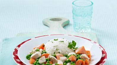 Schnelles Hühnerfrikassee mit Reis Rezept - Foto: LECKER @ Bauer Media Group