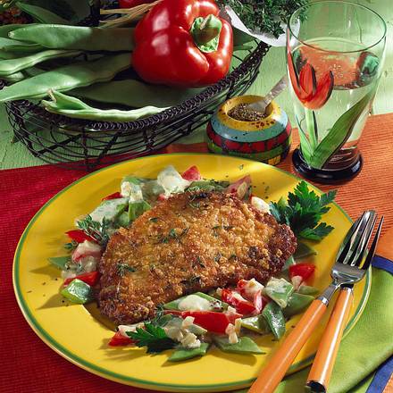 Schnitzel auf Schneidebohnen (Diabetiker) Rezept
