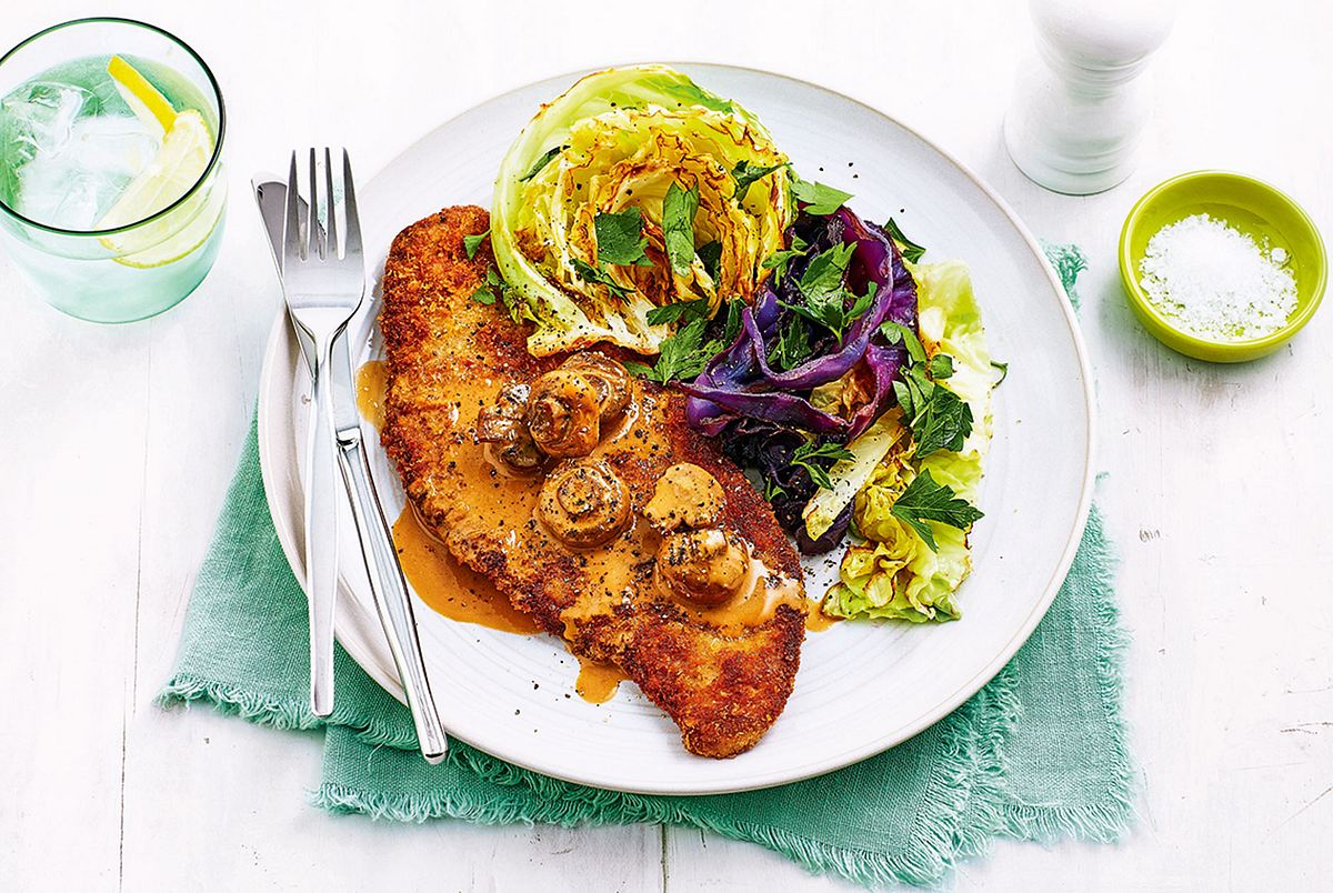 Schnitzel für Champs zu Ofenkohl Rezept