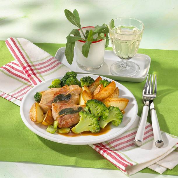 Schnitzel mit Schinken und Salbei Rezept