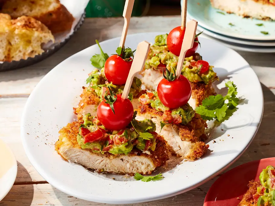 Schnitzel-Salsa-Sticks Rezept Schnitzel-Salsa-Sticks Rezept