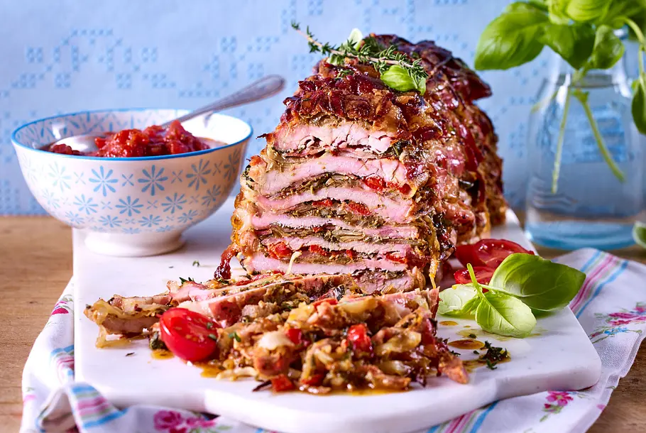 Schnitzel-Schichtbraten rezept Schnitzel-Schichtbraten Rezept