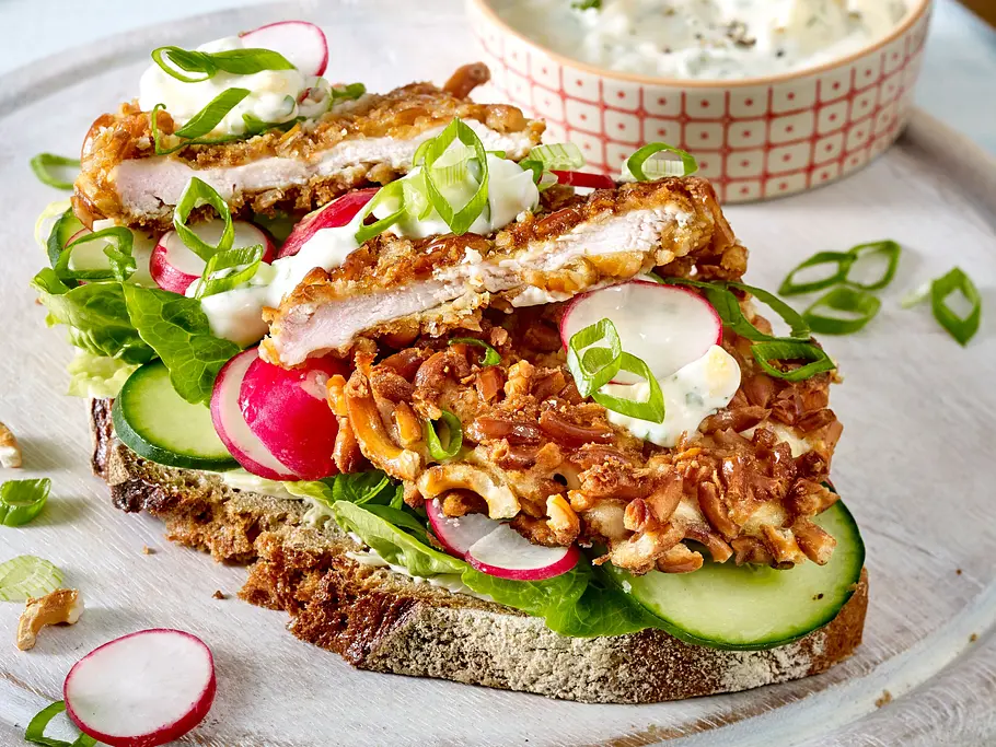 Schnitzel-Schlemmer-Stulle Rezept Schnitzel-Schlemmer-Stulle Rezept