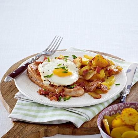 Schnitzel Strammer Max zu Bratkartoffeln Rezept Schnitzel Strammer Max zu Bratkartoffeln Rezept